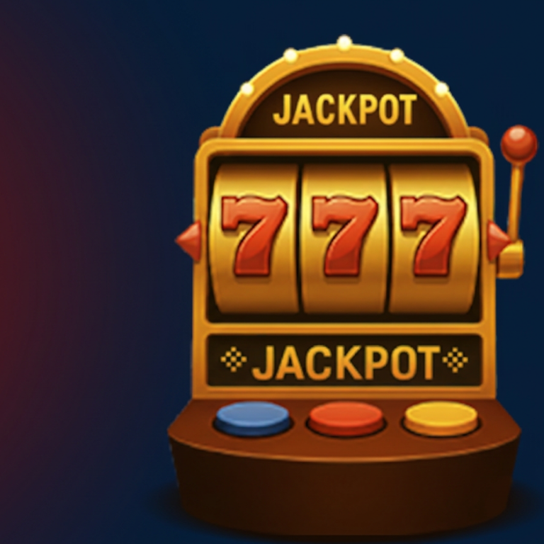 Máquina de slots azul com três 7s e efeitos eléctricos — SpinAndFlix Casino.